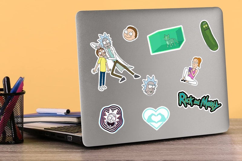 GRAPHICS & MORE Rick and Morty Sticker Pack Die Cut Vinyl Large Deluxe Stickers Variety Pack - Laptop, Water Bottle, Scrapbooking, Tablet, Skateboard, Indoor/Outdoor - Set of 50 - Image 4